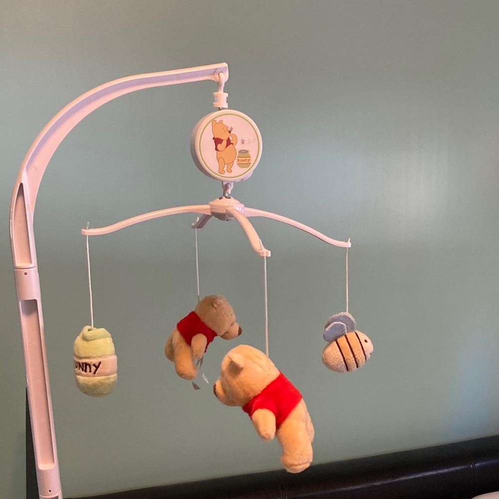 Disney Winnie the Pooh Plush Mobile - Red, Yellow, Green
